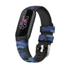 Силиконовые замена ремни браслет полоса роспись леопарда камуфляжное небо для Fitbit Luxe Smart Watch Accbstracts