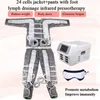 Långt infraröd ljus pressoterapi lymfatisk dränering kostym kroppsformning luftmassage detox slim maskin 5 arbetslägen