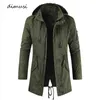 DIMUSI Hommes Bomber Veste Casual Mâle Armée Militaire Manteaux Mode Outwear Slim Fit Mi-Long À Capuchon Vestes Vêtements Pour Hommes Y1122