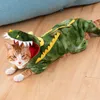 ازياء القط الشتاء الدافئ كلب الملابس مضحك التمساح تحول سترة هالوين تأثيري حلي حزب الزي