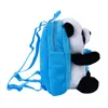 Mochila de pelúcia bolsa infantil panda cartoon aniversário fofa alça de ombro arqueada casual alça macia unissex