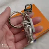 High qualtiy Stainless Keychains & Key Ring Holder Brand bear Designer Men Women Souvenirs Car Bag Keychain with box314n