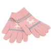 Children's Finger Gloves Five Fingers Gloves Children Cashmere Christmas Deer Acquard Weave Warm Arm Hand Warmer Knitted Long Fingerless