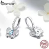 Genuine 925 Sterling Silver Luminous Clear CZ Butterfly Crystal Drop Earrings for Women Wedding Engagement Jewelry SCE513 2106241480556