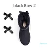 Kadınlar Kış Lüks Tasarımcı Çizmeler Kız Klasik Kar Çizme Ayak Bileği Kısa Yay Mini Kürk Siyah Kestane Pembe Bowtie Bayan Ayakkabı Boyutu 5-10 Fashio