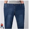 Stretch Jeans Men Denim Mens Jean Homme 48 52 Plus Size Large Loose Pants Blue Roupas Calca Masculina Modis Ropa 211108