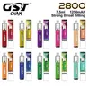 GST CHAM 일회용 포드 디바이스 키트 2800 퍼프 1250mAh 배터리 7.5ml Prefilled Vape Bar Stick Ecig Pena19A20