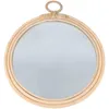 Espelhos 1 PC Rattan Espelho Parede Pendurado Makeup Makography Postel Mirror (Khaki)