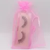 3D Mink Eyelash Faux Hair False Natural Cross Eye Lashes Förlängning med ögonfransar Tickor Lash Brush Set In Pink Bag Customiz4008005