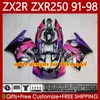 Körper Für KAWASAKI NINJA ZX2R ZXR250 ZX 2R 2 R R250 ZXR 250 89-98 85Nr 1998 Verkleidung, glänzend grün