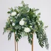 Decorative Flowers & Wreaths Flone Custom Wedding Flower Artificial Road Lead Floral Decoration Centerpiece Metal Stand Home