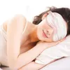 Silk Eyeshade Sleeping Eye Mask Cover Eyepatch Blindfold Solid Portable New Rest Relax Eye Shade Cover Soft Pad 30 colori