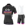 New Women LIV 100% Polyester Bicycle Clothes Summer Short Sleeve Bike Clothing Ropa Ciclismo Cycling Jersey Set Cycling Clothing250j