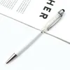 Metal crystal diamond metal pen stationery handwriting capacitance diamond pen touch screen ball point pen