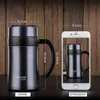 500/600 ml Mode Roestvrijstalen vacuümflessen Mannen Zakelijke Thermos voor Thee Water Mok Thee Infuser Bottle Office Thermal Cup 210913