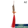 Portafortuna Moneta antica 1 pz Decorazione pendente Accessori per auto Portachiavi Cinque imperatore Soldi Monete di rame Nodo cinese rosso