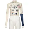 Höst Mode High Street Casual Tight Stretch Slim Crop Tops Kvinnor Rolig Print Full Sleeve Tee Shirt Mujer 210607