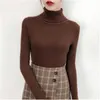 Kvinnor Tröjor Höst Vinter Toppar Koreansk Slim Pullover Stickad Sweater Jumper Mjuk Varm Pull Femme 211007