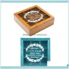 Sacchetti Imballaggio Display Jewelry2Pcs 9 Sezione Legno Chic Scatola da tè Scomparti Contenitore Borsa Petto Conservazione Spezie Scatole Cosmetici Jewe