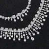 Brincos de colar Conjunto de 4pcs Nobres nobres Micro Pave de Zircônia cúbica Dubai Dobai mais recente casamento de luxo para mulheres