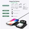 Laddare 3 i 1 Magnetic Qi Wireless Charger 15W Charging Station för Apple Magsafe IWatch AirPods iPhone 13 Pro Max Samsung