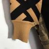 2021SS Moda FFen Kobiety Designer Wool Knit Cape Szal Paski żakardowe Tassel Midi Płaszcz Cchen Marka Double F Lot Logo Dziewczyny Odzież Zima Luźna Wiatrówka A1