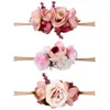 Hair Accessories Lovely Baby Headband Fake Flower Nylon Bands For Kids Artificial Floral Elastic Head Bands Headwear 651 Y2