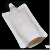 Bags Housekeeping Organization Home & Gardenwhite Stand Up Drinking Beverage Milk Package Spout Bag Plastic Pe Doypack Fruit Juice Liquid Sto