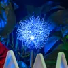 Lâmpadas de gramado Solar Powered Dandelion Outdoor Garden Globe Lamp Lights Stake Landscape Holiday Light333a