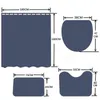 Impressão de mármore banheiro chuveiro de cortina com gancho cortinas impermeáveis ​​definir tapetes antiderrapantes tampa tampa tampa tampa de banho matraca home decor 211109