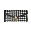 Fabbrica tutta la borsa delle donne dolce signore plaid lungo portafoglio elegante carta di stampa atmosferica moda pieghevole colore abbinato la267R