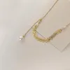 Korean Fashion Pearl Necklace Women Gold Collar Chain Dainty Cute Yang Z Pendant Choker Statement Ltaly Jewelry 2021 Chokers