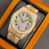 Full Diamond Mens Watch 41 mm Automatyczne zegarki mechaniczne Montre de Luxe Kalendarz zegarek dla mężczyzn Life Wodoodporne zegarek