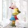 Chandeliers G4 Modern Hanging Clusters Colourful Fabric Shade LED Lights/8 Heads DIY Bedroom/children Room Lamps 110V 220V