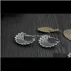 Charm Jewelrypure ethnische thailändische handgefertigte 925 Sterling Silber baumelnde Ohrringe Vintage Matt Retro Handwerk Frau Schmuck Drop Lieferung 2021 Ns6M7