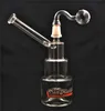 Unique Hitman Glass Bong Classic Brilliance Cake Dab Rigs Spessa gabbia per uccelli Recycler Oil Rig con tubo bruciatore a nafta in vetro da 14 mm 2 stili