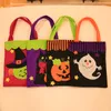 Halloween Trick or Treat Candy Bags with Handle for Kids Party Gift Favor Pumkin Spider No-woven Tote Bag XBJK2107