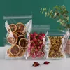 500個の透明表面透明なプラスチックパーティーの包装袋は袋のパウチ包装の再封鎖可能な食糧貯蔵包装マットの複数サイズの袋を立てます