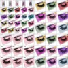 Muliti Color False Eyelashes Soft Light Fake 3D Glitter Eyelash Extension Mink Lashes With Tweezer Brush Makeup4170403