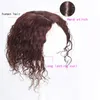 Synthetische Perücken Talang Flauschige kurze Rollen menschliche Hair Topper ohne Spurenclip in schwarzen natürlichen gefälschten Stücken für Frauen
