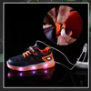 Enfants LED USB Glowing Light Up Chaussures de tennis pour tout-petit bébé garçon fille enfants baskets lumineuses enfants garçons filles chaussures de sport 211022