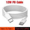 Yüksek Hızlı PD Kablo 1m 3ft USB C-USB-C TYP-C-iPhone için Yıldırım Kabloları Teli 7 8 11 12 13 Pro Max Samsung Android Telefon