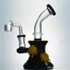 Base per bicchiere da 18 cm Dab Rigs Bong in vetro spesso per acqua Narghilè Accessorio per sigaretta in olio per tubi di vetro con banger da 14 mm