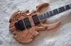 Factory Outlet-6 Strings Unusual Shaped CNC Engraving Electric Guitar with 24 Frets,Rosewood Fretboard