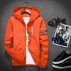 Marka Wiosna Jesień Mężczyźni Cienka Armii Zielona Kurtka Z Kapturem Slim Fit Yong Boy Coat Student Windbreaker 8 Kolor 4XL 210811