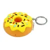 Donut hand pipe Silicone smoking pipes Oil Burner heat resistant 60mm with keychain and glass bowl