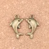 71pcs Antique Silver Bronze Plated lovely dolphin Charms Pendant DIY Necklace Bracelet Bangle Findings 23*13mm