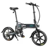 D2s dobrável moped bicicletas elétricas engrenagem de engrenagem da cidade da cidade Ebike Commuter Bike Pneus de 16 polegadas 250W Motor Max 25km / h