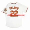 Hombres Mujeres niños JIM PALMER TBTC WHITE JERSEY SHARP! bordado nuevas camisetas de beisbol