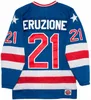 1980 Miracle On Ice Team 21 Mike Eruzione 17 Jack O039Callahan 30 Jim Craig Maglie da hockey su ghiaccio Blu Bianco cucite USA Hocke9729807